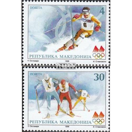 Macédoine 114-115 (Complète Edition) Neuf Avec Gomme Originale 1998 Jeux Olympiques Winterspiele98