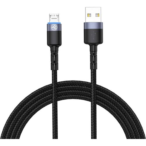 KAL-Data Cable, USB to Micro USB, LED, Nylon Braided, 1.2M, Black