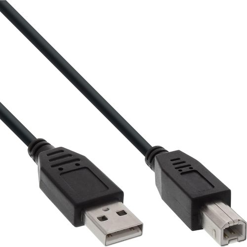 KAL-34555X câble USB 5 m USB A USB B Noir - Câbles USB (5 m, USB A, USB B, Male connector / Male connector, 480 Mbit/s, Noir)