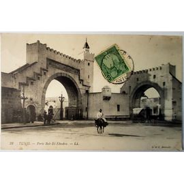Carte Postale Ancienne, Tunisie, Tunis, Porte Bab El Khadra, Enfant Sur Un Ane