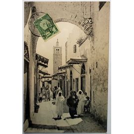 Carte Postale Ancienne, Tunisie, Tunis, Souk El Belat Animé