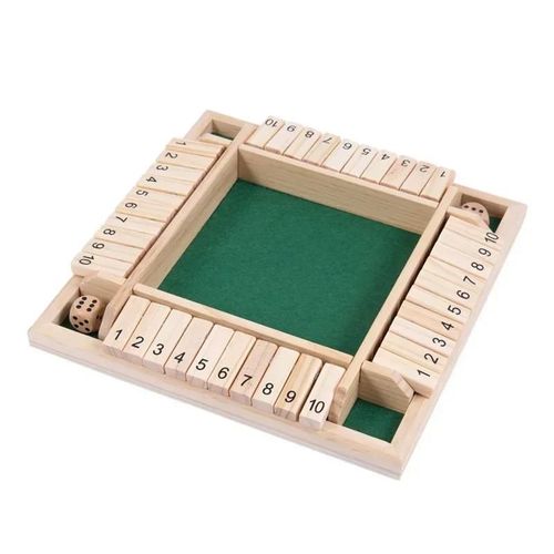 Jeu De Dés En Bois ¿Ferme La Boîte¿, 4 Volets, Ludique Et Éducatif, Pour Familles Et Interactions Parent-Enfant-Vert
