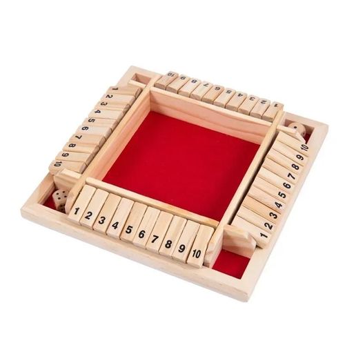 Jeu De Dés En Bois ¿Ferme La Boîte¿, 4 Volets, Ludique Et Éducatif, Pour Familles Et Interactions Parent-Enfant-Rouge