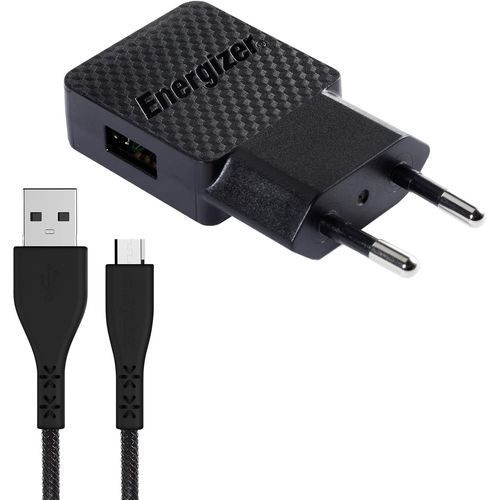 Kal-- Chargeur Secteur Pour Smartphone Et Tablette - 5w - 1 Port Usb-A - Prise Eu. Cable Micro-Usb Inclus- Garantie A Vie