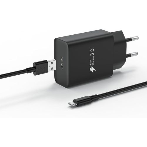 Kal-Chargeur Rapide Xiaomi Avec 2m Câble Pour Xiaomi Redmi Note13/13c/13 Pro/14c/14t/14t Pro/14/12/12 Pro 5g/11s/11/A3/10/10 Pro/9/9 Pro Poco M4/M6/M3, Pour Samsung Galaxy 18w Usb Prise Charge Rapide