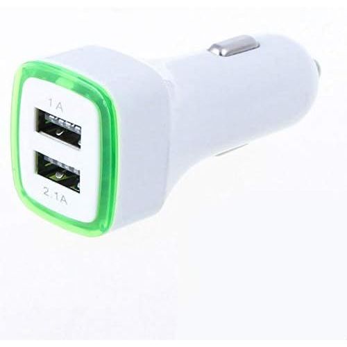 Kal-Double Adaptateur Led Prise Allume Cigare Usb Pour Iphone 11 Double 2 Ports Voiture Chargeur Universel (Vert)