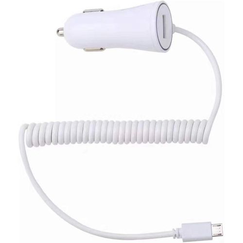 Kal-- Cable Chargeur Allume Cigare Micro-Usb Pour Manette Xbox One Smartphone Android Port Usb Prise Voiture Universel (Blanc)