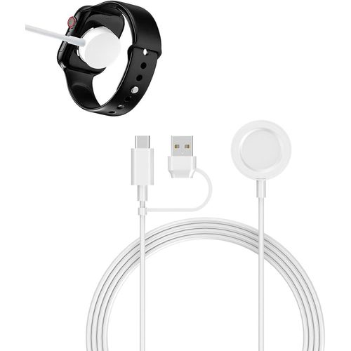 Kal-Chargeur Pour Apple Watch, Montre Intelligente Câble De Charge De Rechange, Chargeur Magnétique Usb Câble, Sans Fil Station De Charge Rapide Pour Apple Watch Series 9 8 7 6 5 4 3 2 1 Se Ultra