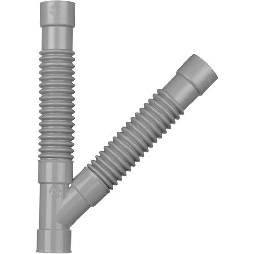 KALANKA-79011001 Raccord wc souple universel magicoude en Y D40, à coller pour évacuation, gris