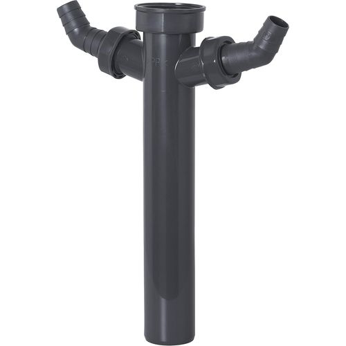 KALANKA-T356204R Tube de réglage 1 1/2"" x 40 mm (414) -2 raccords Machine-Installation sanitaire-Recyclage-Protection de l'environnement, Gris, Petit