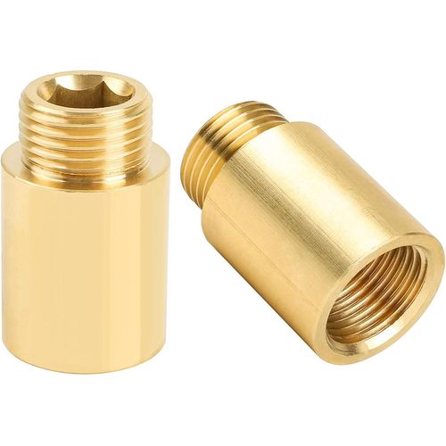 KALANKA-Rallonge de robinet G1/2""x 30 mm, Laiton Rallonge Filetée (filetage intérieur Ø 19,5 mm x filetage extérieur Ø 20,3 mm), pour eau Potable et Installation de Chauffage, lot de 2