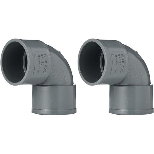 KALANKA-855552X - Coude en PVC femelle-femelle, 87o, 40 mm (Lot de 2)