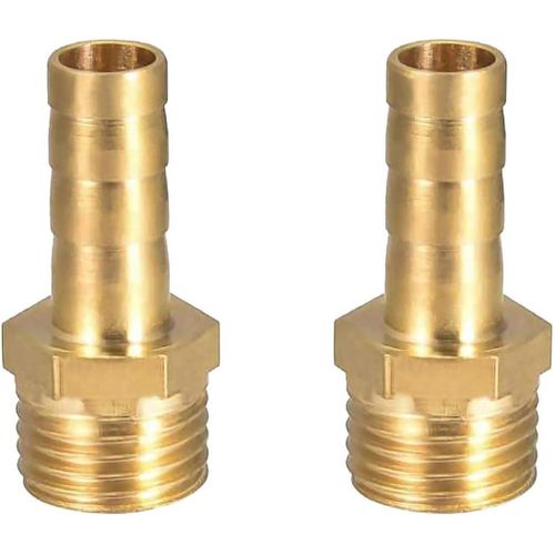 KALANKA-Be In Your Mind Lot de 2 adaptateurs de raccord de tuyau en laiton de 8 mm avec filetage extérieur BSP 1/4"" pour air, eau, fioul, gaz