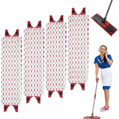 4 Pack Serpillière Recharge Compatible with Vileda Ultramax, Balai Tampons de Rechange , Absorbante Recharge Balai Microfibre Kit, pour Taches de Nettoyage, Lavage Sol.[G176]