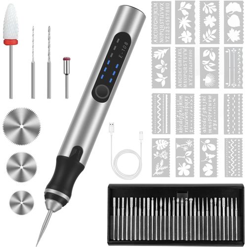Stylo De Gravure Rechargeable Usb, Mini Graveur Électrique Bricolage Outils Rotatifs Sans Fil, Outil De Gravure Portable Pour Bijoux Bois Métal Pierre Plastique Gravure Sur Verre.[G191]