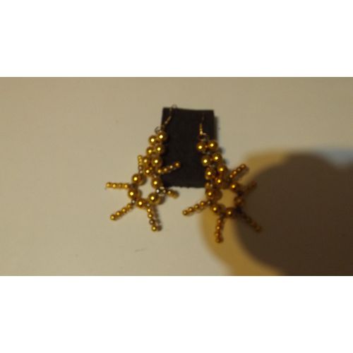 Boucles D'Oreilles En Perles "Soleil"