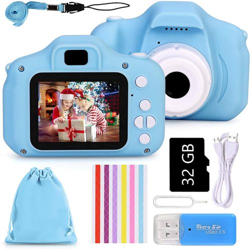 Kids Camera Appareil Photo Numérique Enfant Mini Numérique Caméra pour Enfant Mini Toy Camera avec écran 1080P et Carte SD de 32 Go Cadeaux créatifs.[G166]