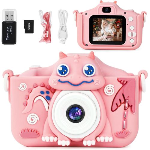 Appareil Photo pour Enfants, 2.0 Pouces Appareil Photo pour Enfants Numérique, Mini Rechargeable HD 1080P Enregistreur Vidéo Selfie Appareil Photo, avec 32GB SD Carte, Enfant Cadeau 3-12 Ans.[G180]