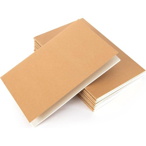 Lot De 10 Cahiers Kraft, Cahier A5 Page Blanche, Bloc-Notes A5, Carnet De Notes, Journal Intime, Carnet De Voyage, Dessin Pour Enfants, Étudiants, Adultes, École, Bureau, Voyage.[G115]