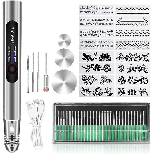 Stylo Graveur Électrique, Graveur Bois, Trousse À Outils De Gravure Multifonction, Mini Stylo De Gravure Usb Sans Fil Outil Graver Bricolage Pour Bricolage Bijoux Métal Verre Pierre Plastique.[G166]