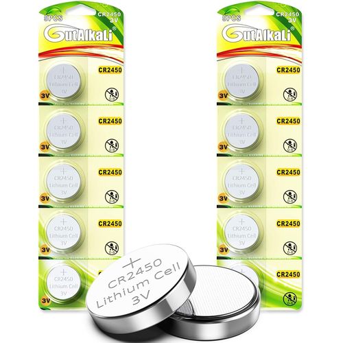 Batterie au Lithium Pile Bouton (CR 2450, Blister de 10 Piles Lithium 3V)