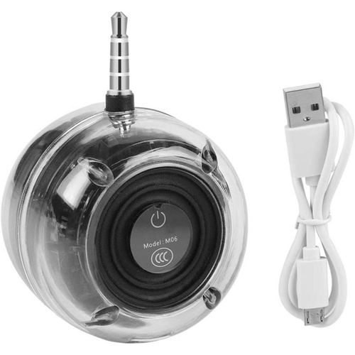 Mini Haut-Parleur Portable, Enceinte Basse Audio Jack 3,5 mm AUX Interface USB Haut-Parleur Intelligent HiFi Stéréo Basse SoundBox Haut-Parleur Portable pour , , , Android,