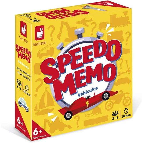 Speedo Memo Véhicules - Jeu De Société Enfant - Jeu De Mémoire Et De Rapidité - Jeu D'ambiance De 2 À 6 Joueurs - 56 Cartes - Langue Française - Dès 6 Ans, J02462