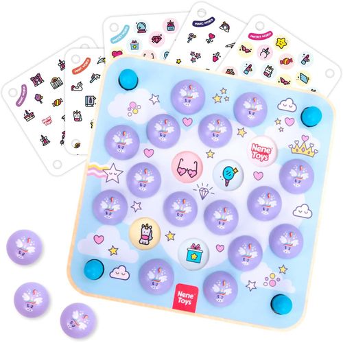 Jeu De Mémoire - Jeu D`Association - Jouet Licorne Pour Enfants De 3, 4, 5, 6 Ans - Jeu Éducatif En Bois Avec 10 Motifs Magiques - Jeu De Société Pour Filles & Garçons