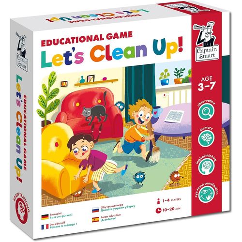 Jeu Éducatif Pour Enfants À Partir De 3 Ans - Puzzle - Cartes De 1 À 4 Joueurs - Laissez-Nous Nettoyer - Jouet Éducatif Pour Garçons Et Filles