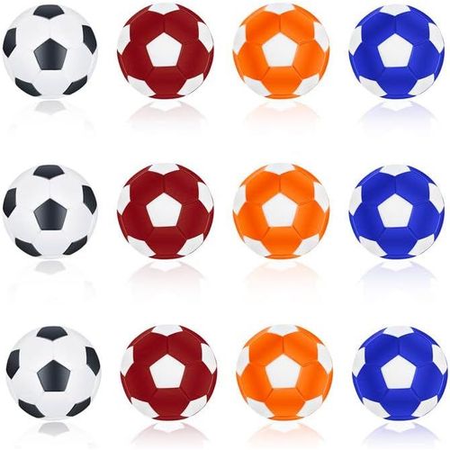12 Ballons De Table Baby-Foot, 32mm Balles De Table Baby Foot, Abs Mini Ballons De Baby-Foot, 5 En Couleur Jeu De Société De Football Pour Adultes Enfants
