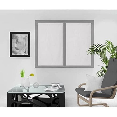 Paire De Brise Bise Lin 60x120 Cm Linen Blanc.[G630]