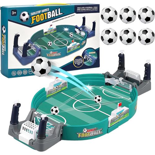 Mini Football Avec 6 Balles, Jeu De Baby Foot Interactif, Table De Football, Mini Baby Foot De Table Enfant Cadeau De Fête Pour Enfants Et Adultes, Baby Foot Enfant