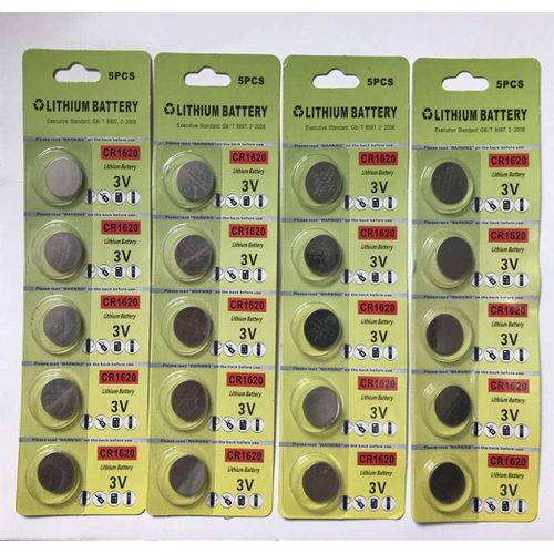 CR1620 3V Batterie au Lithium (20 Sacs) - CR 1620. Pile en Monnaie