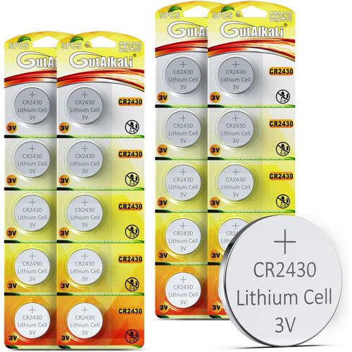 Batterie CR2430 Lithium 3V, Bouton de Pile Bouton électronique (20 pièces)