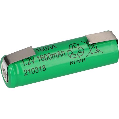 Batterie AA Mignon 1,2 V 1600 mAh NiMH avec cosse à souder U rechargeable + faible auto-décharge