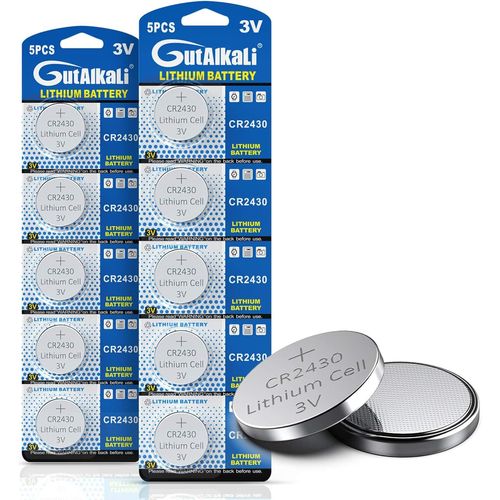 Batterie CR2430 Lithium 3V, Bouton de Pile Bouton électronique (10 pièces)