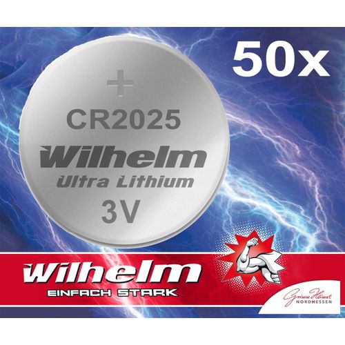 50 x Piles Bouton CR2025 Batterie Lithium 3V CR 2025 DL2025