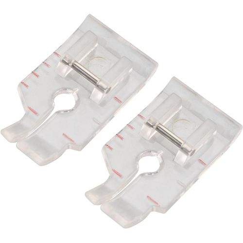 2 Pièces 1/4""(Quart De Pouce) Pied De Biche Transparent Pour Machine À Coudre Quilting Patchwork Compatibles Avec Singer, Brother, Toyota, Babylock, Euro-Pro, Janome