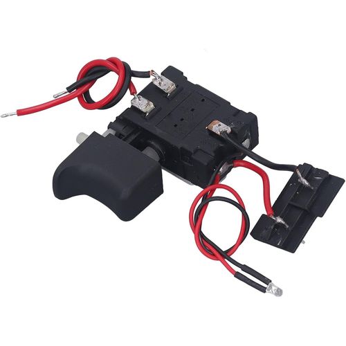 Interrupteur à Gâchette pour Perceuse sans Fil, Contrôle de Vitesse Universel 7,2-24 V DC 16 A, Installation Facile, Interrupteur pour Perceuse électrique, avec Petite Lumière