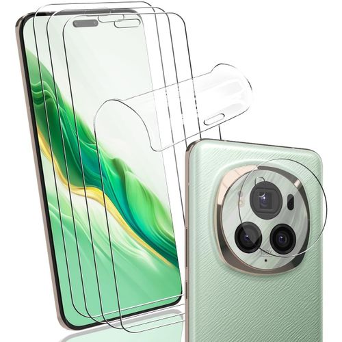 Protection D'écran Pour Honor Magic 6 Pro Non-Verre Trempé, 4 Pièces Protecteur Tpu Film Flexible + 1 Pièces Arrière Caméra Verre Trempé, Haute Définition Pour Protection Honor Magic 6 Pro