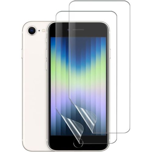 [2pcs] Film De Protection D'écran Hydrogel Pour Iphone Se 2022 2020 / Iphone 8 / Iphone 7 (4.7""), [ Hd] Film Protecteur Tpu Souple