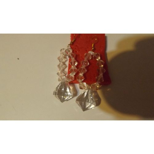Boucles D'Oreilles Façon Diamant