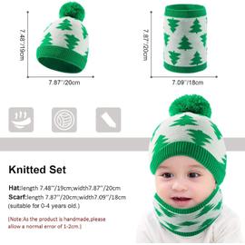 Bonnet tricoté en laine pour enfants, garçons/filles, hiver, chaud, doux,  écharpe, col chaud, ensemble, 0