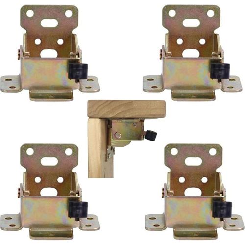 Lot De 4 Charnières De Pied De Table Pliables À 90 ° - Verrouillage Pliable Pour Pieds De Table Et Bancs - Console Pliante Pour (Doré)