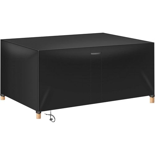 Housse Salon De Jardin, 420d Oxford Tissu Housse De Protection Table De Jardin, Imperméable, Coupe-Vent, Résistante Aux Uv, Bâche De Protection Pour Tables De Jardin Et Meubles (242 X 162 X 100 Cm)