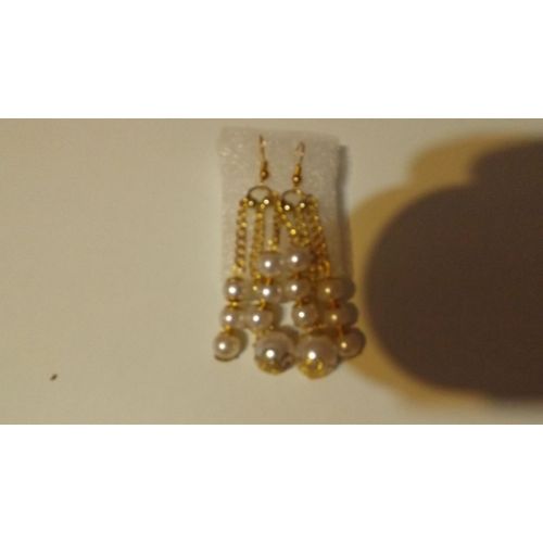 Boucles D'Oreilles En Perles Et Chaînes