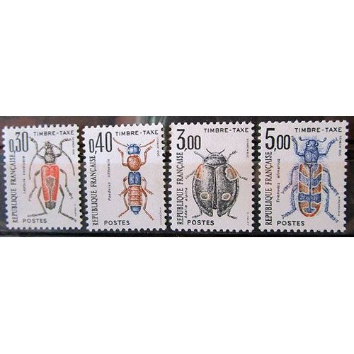 1983. Série Complète 109 À 112: Timbres Taxes. Insectes (Ii).