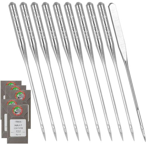 BMTTERQGWO - 50 aiguilles machine a coudre Brother, aiguilles broderie pour machine a coudre (75/11 pack de 50)