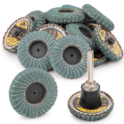 BMTTERQGWO - 12 disques a lamelles courbes 2 pouces pour meuleuse 40/60/80/120 grains metal bois soudure