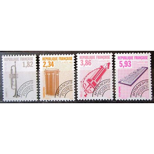1993. Série Complète Préob228 À Préob231: Les Instruments De Musique (Vi).